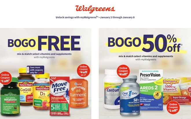 Walgreens Ad Preview (Week 1/2 – 1/8)