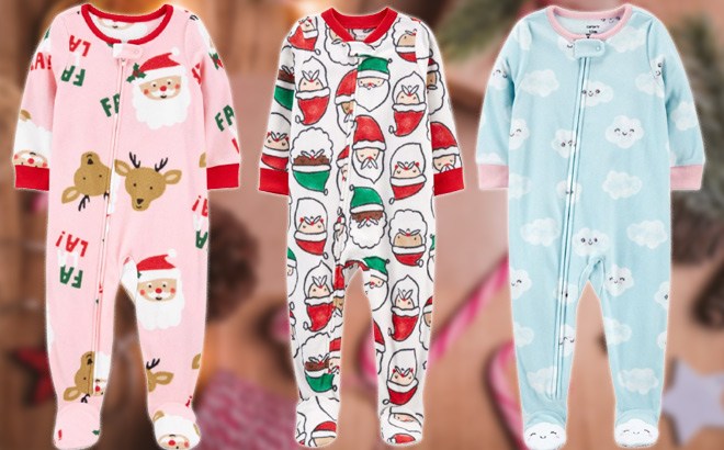 Carter's Fleece Footed Pajamas $8.50 + FREE Pickup