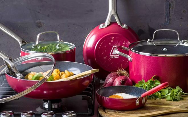 10-Piece Ceramic Cookware Set $52 + $10 Kohl's Cash