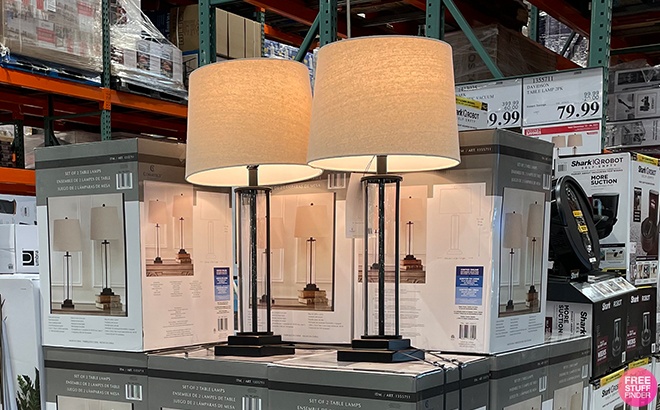 Glass Table Lamp 2-Piece Set $79.99