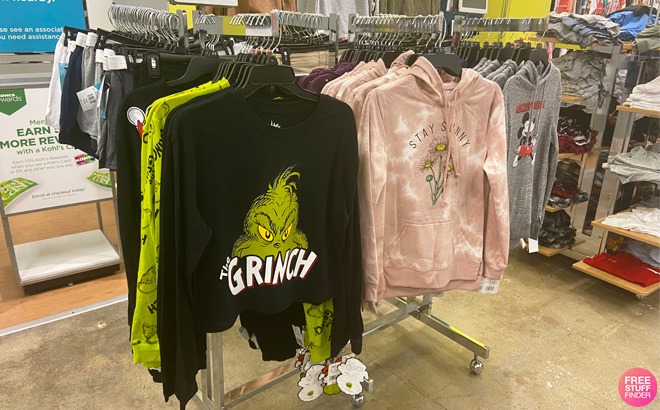 Grinch Face Long Sleeve Tee $10.50 + FREE Pickup