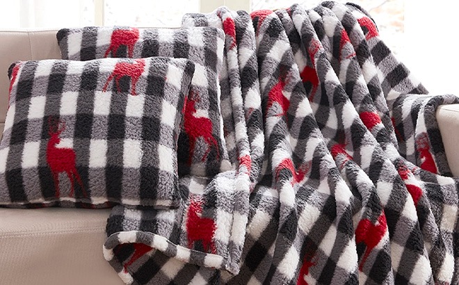 Holiday Pillows & Throw 3-Piece Set $17.99