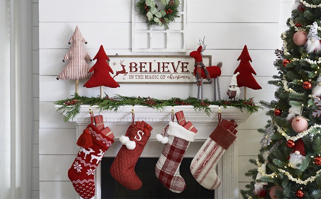 Christmas Stockings & Stocking Hangers $6