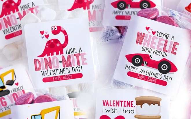 Personalized Valentine's Day Stickers 24-Pack $13.99!