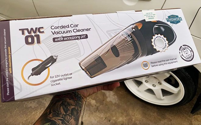 Portable Car Vacuum Kit $13 at Amazon