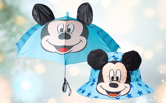 Mickey Mouse Kids Umbrella & Hat $9.97