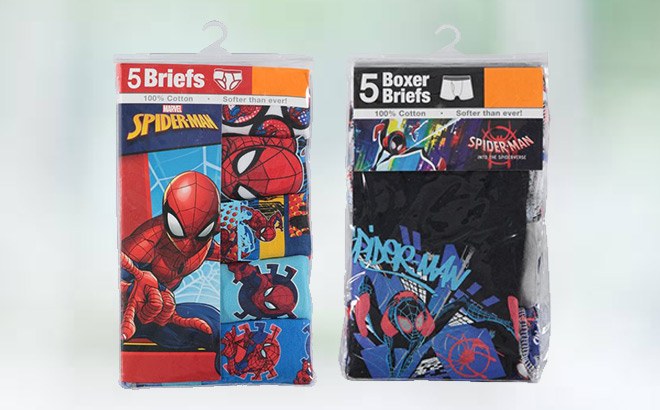 Spider-Man Boys 5-Pack Underwear $4