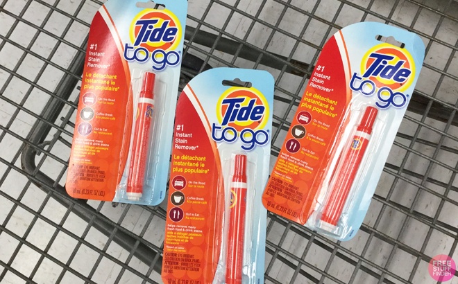 Tide To Go Stain Remover 3-Count for $5