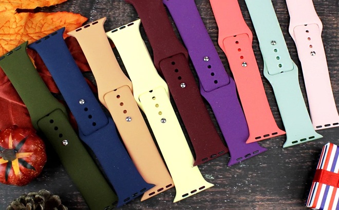 Silicone Apple Watch Bands $7.99 Shipped