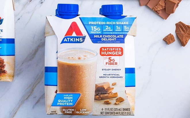 Atkins Protein Shakes 4-Packs $4