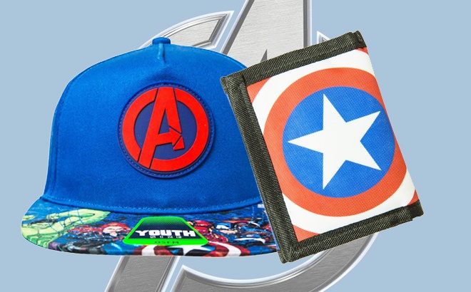 Marvel Avengers Baseball Hat & Wallet $8