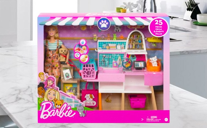 Barbie Doll & Pet Boutique Playset $18.99!