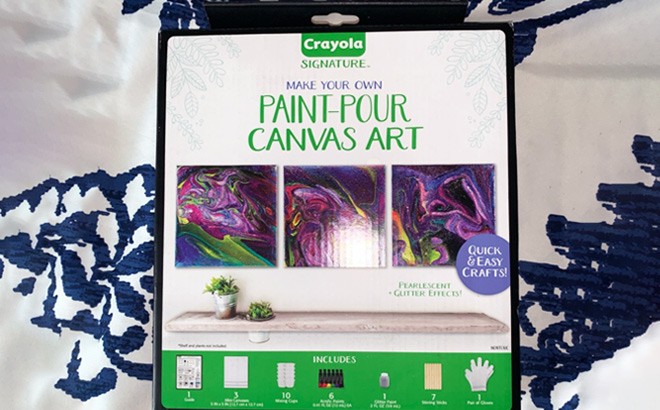 Crayola Paint-Pour Canvas Kit $5.88!