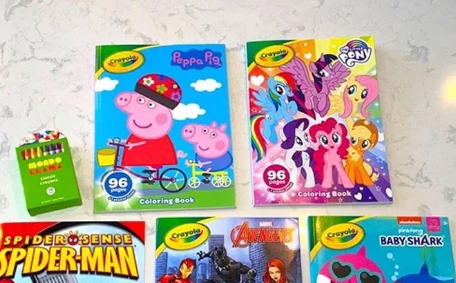 96-Page Crayola Character Coloring Books $1.99