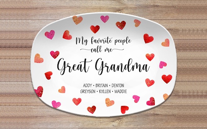 Personalized Mother's Day Platters $33 Shipped