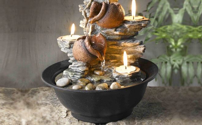 Tabletop Fountain with Candles $44 Shipped (Reg $83)