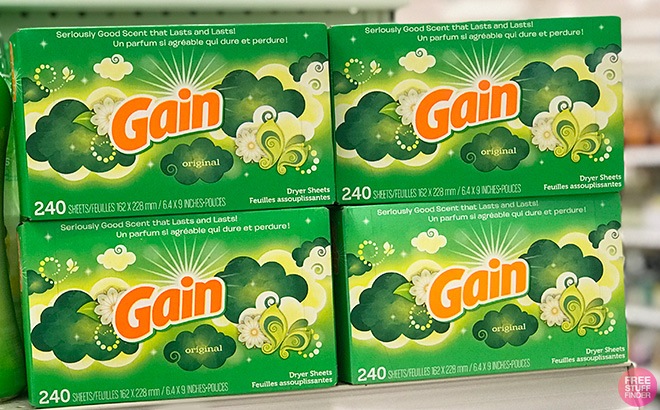 Gain 240-Count Dryer Laundry Softener Sheets $6.70