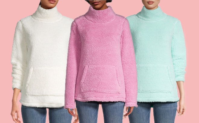 Women's Sherpa Pullover $12.99 (Reg $44)