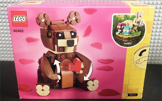 LEGO Valentine’s Bear Building Kit $14.99