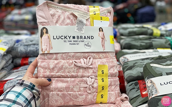 Lucky Brand Ladies' 4-Piece Pajama Set. Size: SMALL. 