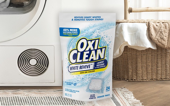 OxiClean Laundry Whitener 24-Count Paks $5.59 (Reg $11)