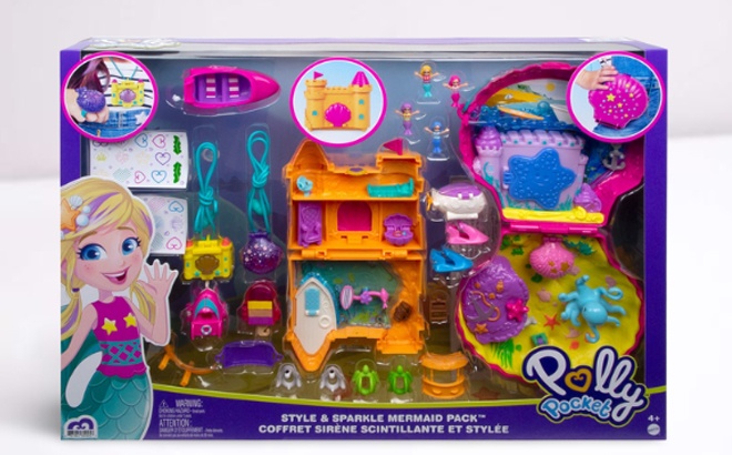 Polly Pocket Style & Sparkle Mermaid Pack $19