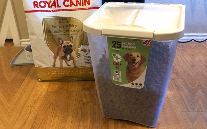 25-Pound Rolling Pet Food Container $15.98