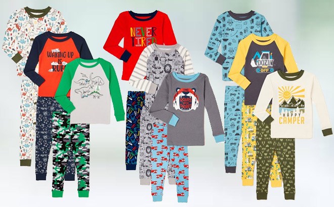 Kids 6-Piece Pajama Sets $8!