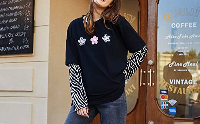 Women's Striped Long Sleeve Top $7.99