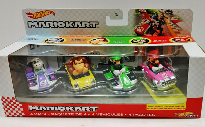 Hot Wheels Mario Kart Vehicle 4-Pack $15