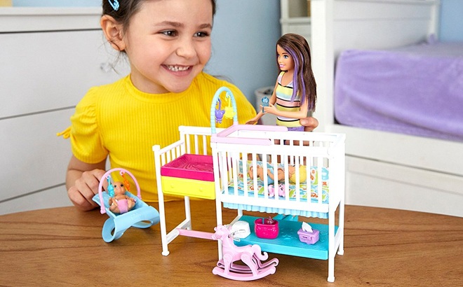 Barbie Nursery Doll Playset $17.98