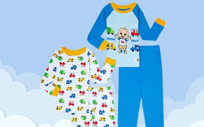 Cocomelon Kids 4-Piece Pajama Set $9