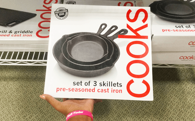 Cooks Cast-Iron Fry Pan 3-Piece Set $19.99