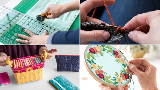 A Collage of Four Pictures Showing Various DIY Techniques