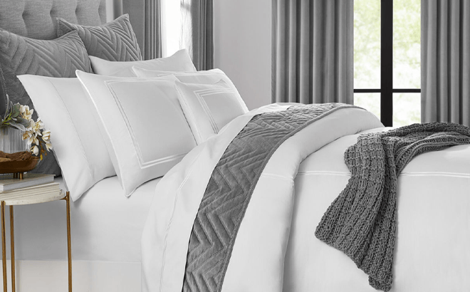 Embroidered 3-Piece Full Duvet Cover Set $37
