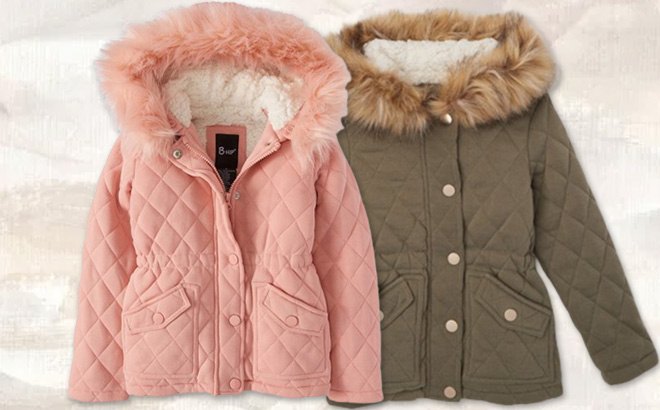 Girls Quilted Fleece Jackets $7.50