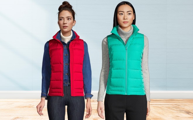 Lands' End Women's Puffer Vest $26!