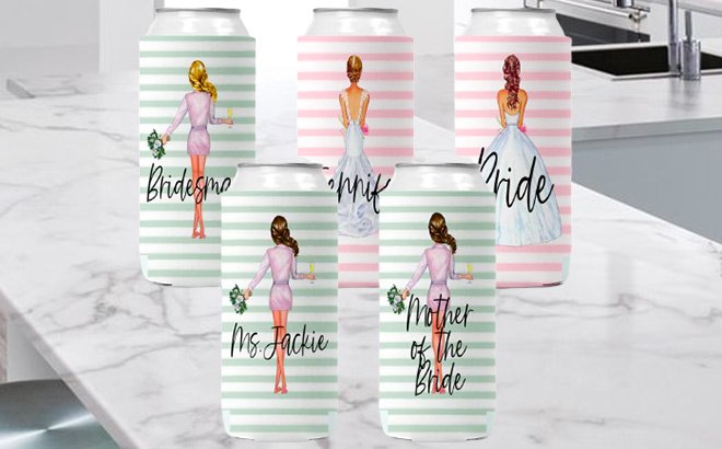 Wedding Party Drink Holders on a Table