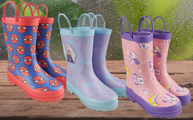 Disney Kids Rain Boots $15!