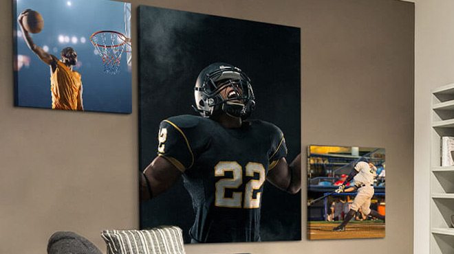 Sports Canvas Prints on the Wall