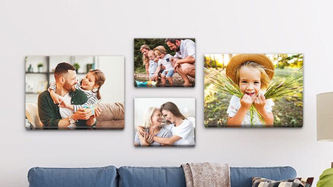 Family Canvas Prints on the Wall