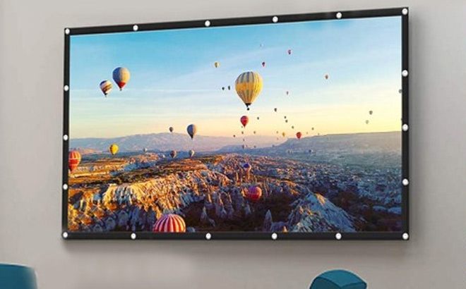 120-Inch Projector Screen $19 (Reg $50)
