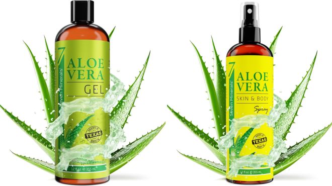 Seven Minerals Organic Aloe Vera Gel and Spray for Body Hair