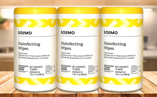 Solimo Disinfecting Wipes 225-Count $7.59
