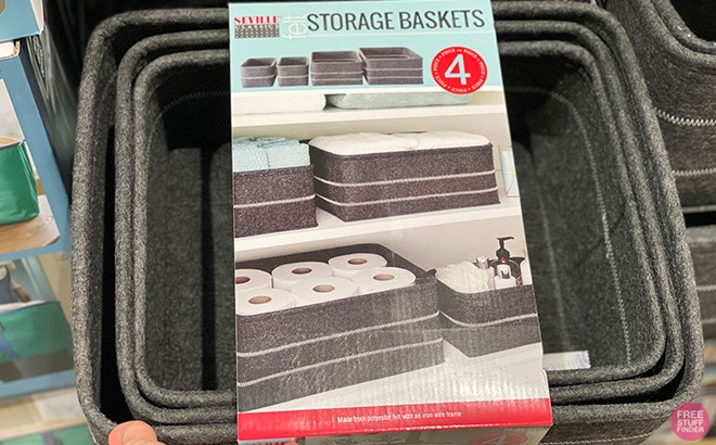 Storage Baskets 4-Piece for $19.99
