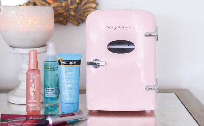 Frigidaire Retro 6-Can Mini Fridge $25