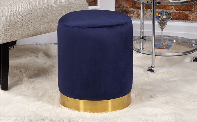Velvet Ottoman $20