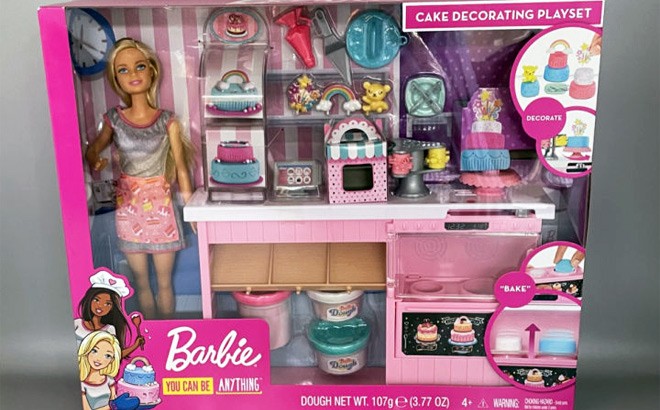 Barbie Cake Decorating Playset $17