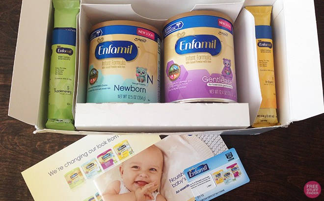 Opened Box with Enfamil Newborn and Gentlease Inside