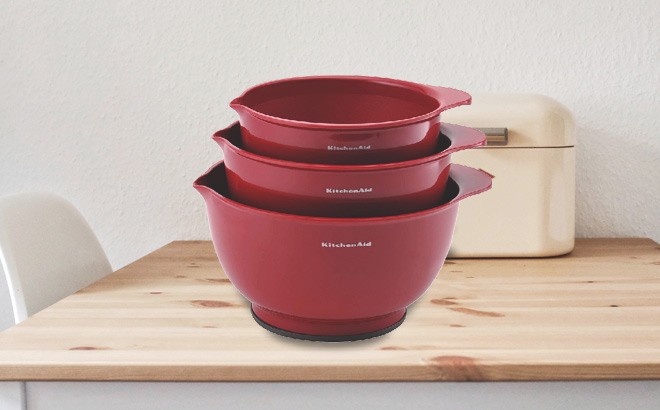 KitchenAid Mixing 3-Piece Bowls for $17.99